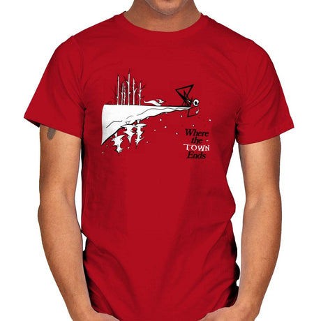 Where the Town Ends - Mens T-Shirts RIPT Apparel Small / Red