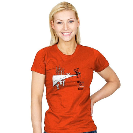 Where The Town Ends - Womens T-Shirts RIPT Apparel
