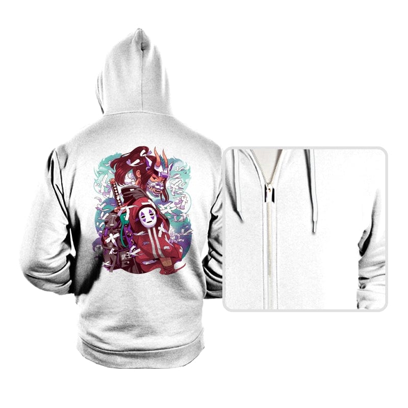 White Dragon Samurai - Hoodies Hoodies RIPT Apparel Small / White