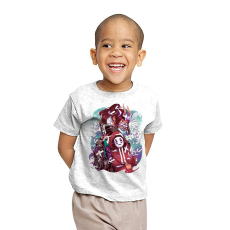 White Dragon Samurai - Youth T-Shirts RIPT Apparel X-small / White