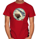 White Shark Attack! - Mens T-Shirts RIPT Apparel Small / Red