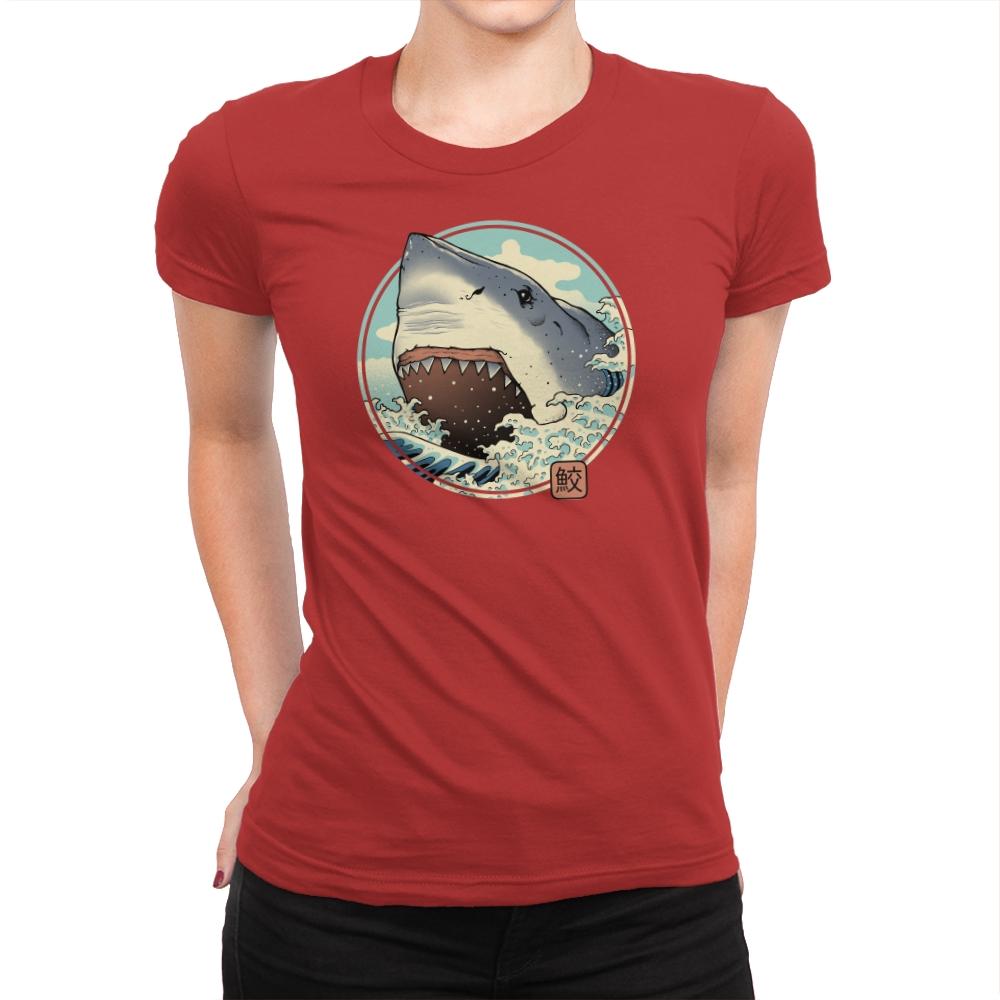 White Shark Attack! - Womens Premium T-Shirts RIPT Apparel Small / Red