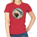 White Shark Attack! - Womens T-Shirts RIPT Apparel Small / Red