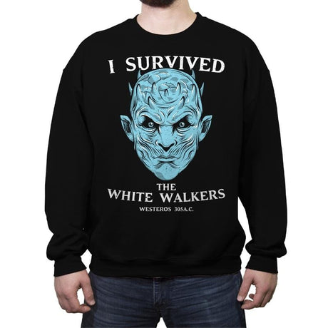 White Walker Survivor - Crew Neck Sweatshirt Crew Neck Sweatshirt RIPT Apparel