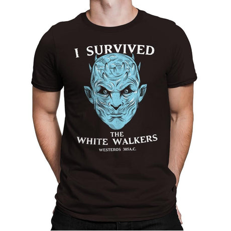 White Walker Survivor - Mens Premium T-Shirts RIPT Apparel Small / Dark Chocolate
