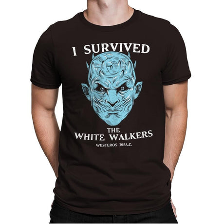 White Walker Survivor - Mens Premium T-Shirts RIPT Apparel Small / Dark Chocolate