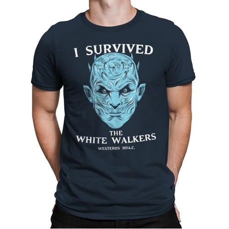 White Walker Survivor - Mens Premium T-Shirts RIPT Apparel Small / Indigo