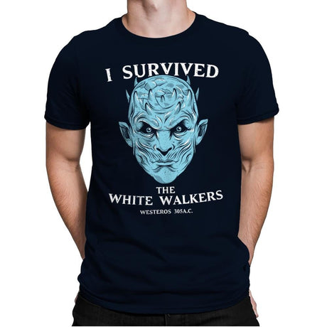 White Walker Survivor - Mens Premium T-Shirts RIPT Apparel Small / Midnight Navy