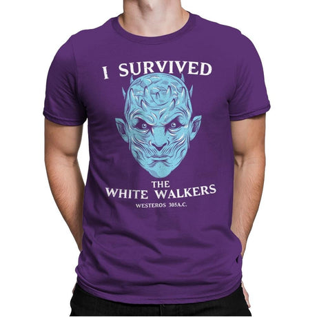 White Walker Survivor - Mens Premium T-Shirts RIPT Apparel Small / Purple Rush
