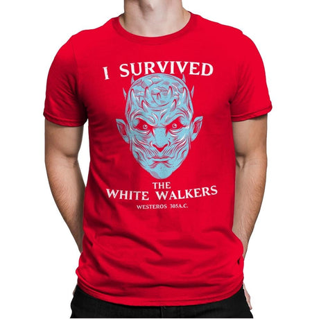 White Walker Survivor - Mens Premium T-Shirts RIPT Apparel Small / Red