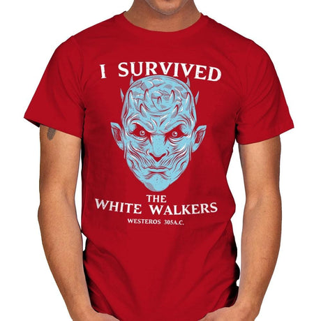 White Walker Survivor - Mens T-Shirts RIPT Apparel Small / Red