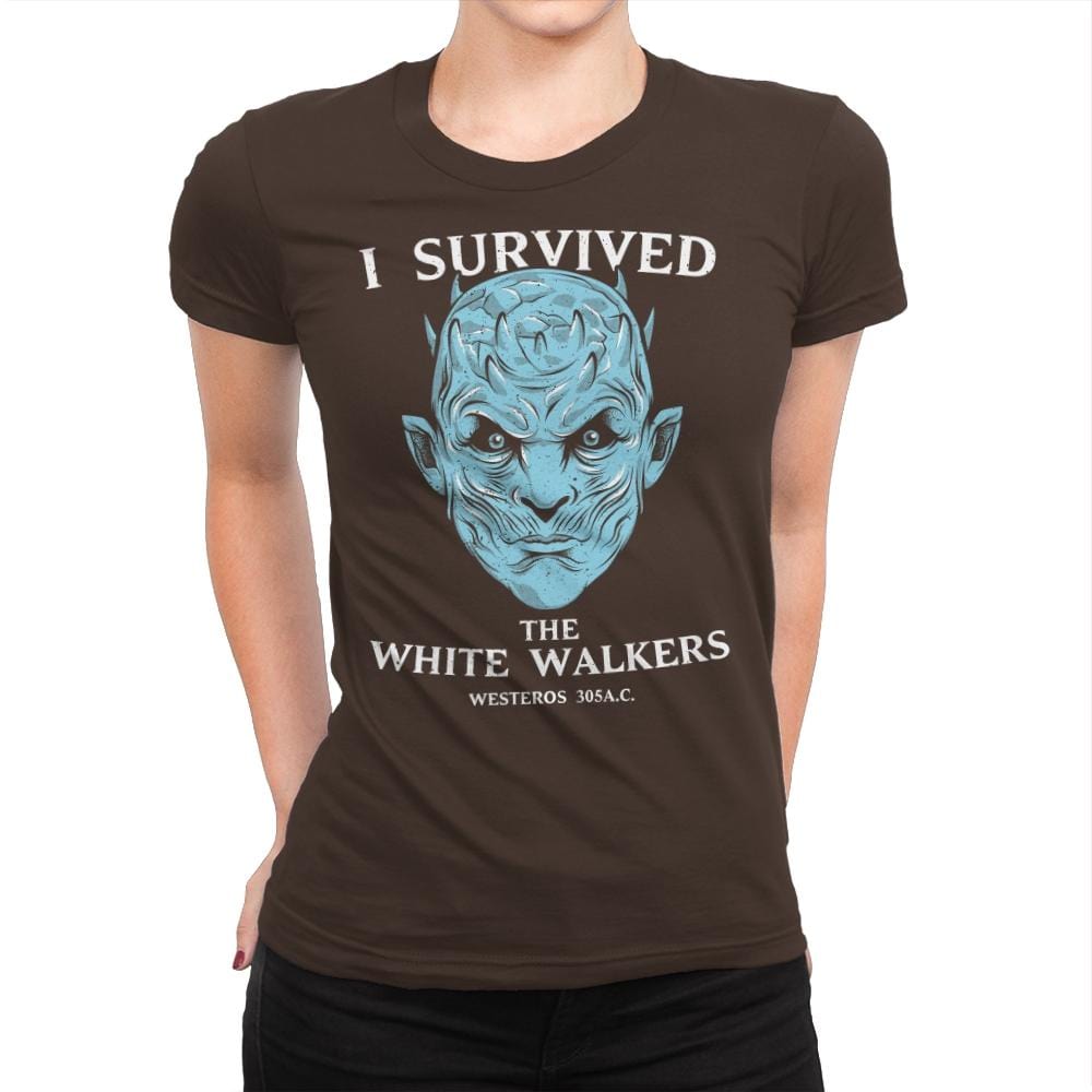 White Walker Survivor - Womens Premium T-Shirts RIPT Apparel Small / Dark Chocolate