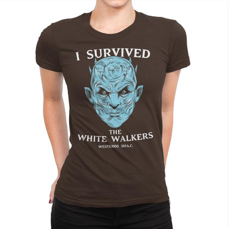 White Walker Survivor - Womens Premium T-Shirts RIPT Apparel Small / Dark Chocolate