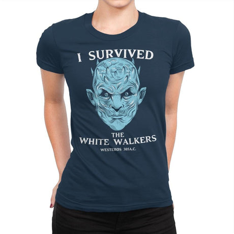White Walker Survivor - Womens Premium T-Shirts RIPT Apparel Small / Midnight Navy