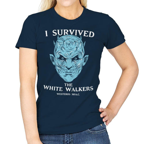 White Walker Survivor - Womens T-Shirts RIPT Apparel Small / Navy