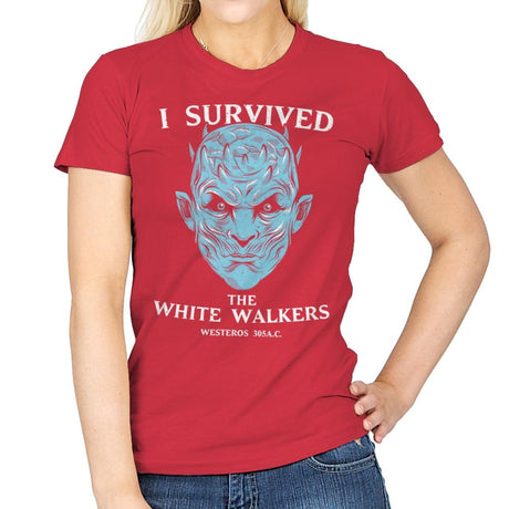 White Walker Survivor - Womens T-Shirts RIPT Apparel Small / Red