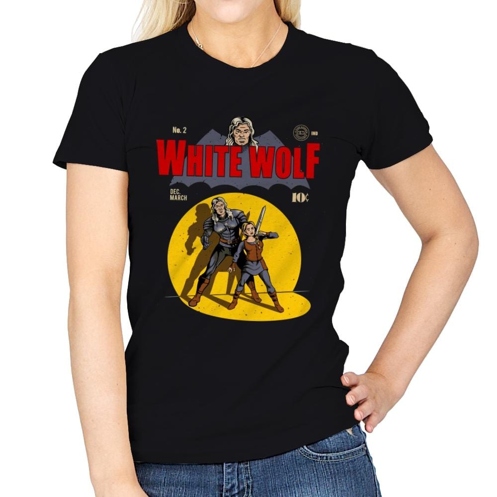 White Wolf - Womens T-Shirts RIPT Apparel Small / Black
