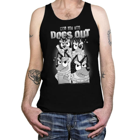 Who Let the Dogs Out - Tanktop Tanktop RIPT Apparel X-Small / Black