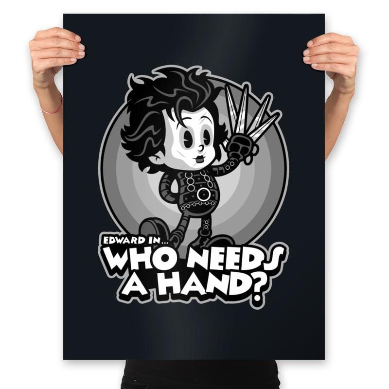 Who Needs A Hand? - Prints Posters RIPT Apparel 18x24 / Black