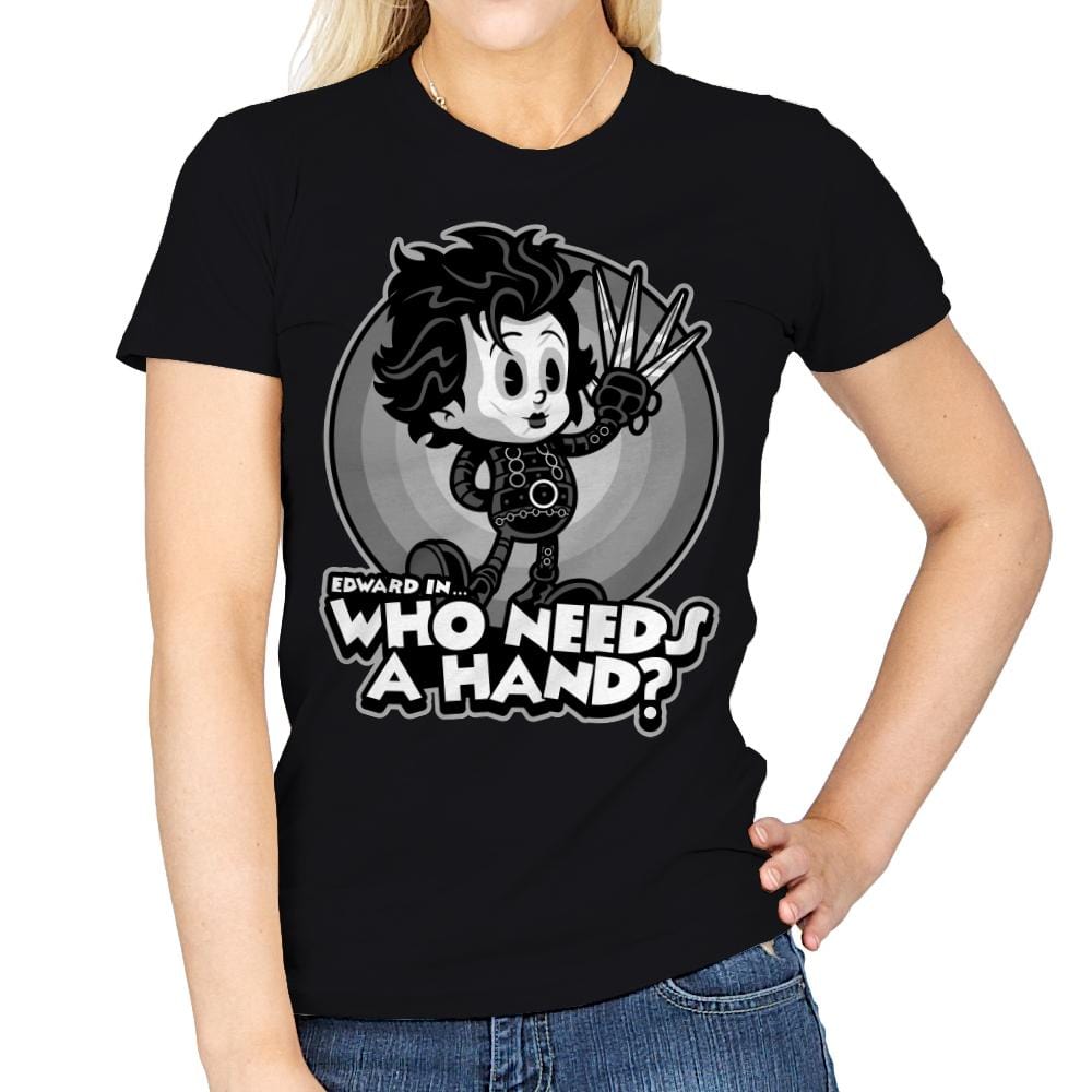 Who Needs A Hand? - Womens T-Shirts RIPT Apparel Small / Black