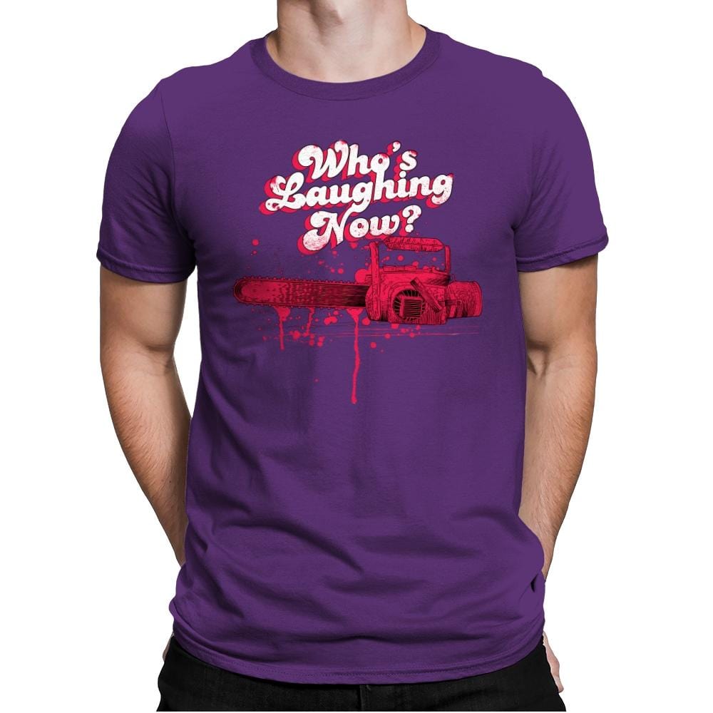 Who's Laughing Now? - Mens Premium T-Shirts RIPT Apparel Small / Purple Rush
