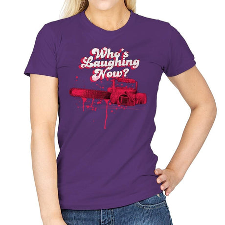 Who's Laughing Now? - Womens T-Shirts RIPT Apparel Small / Purple