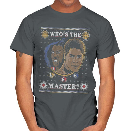Who's The Master - Ugly Holiday - Mens T-Shirts RIPT Apparel Small / Charcoal