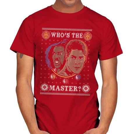 Who's The Master - Ugly Holiday - Mens T-Shirts RIPT Apparel Small / Red