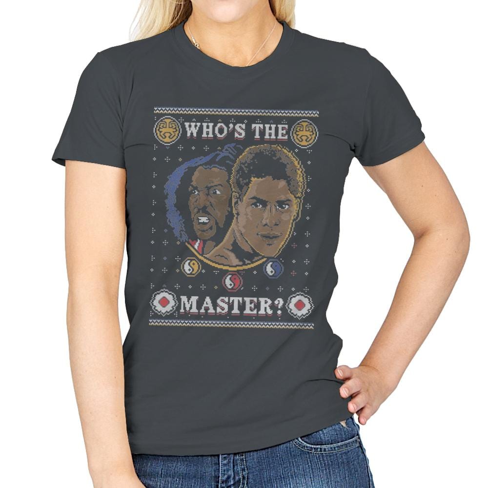 Who's The Master - Ugly Holiday - Womens T-Shirts RIPT Apparel Small / Charcoal