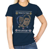 Who's The Master - Ugly Holiday - Womens T-Shirts RIPT Apparel Small / Navy