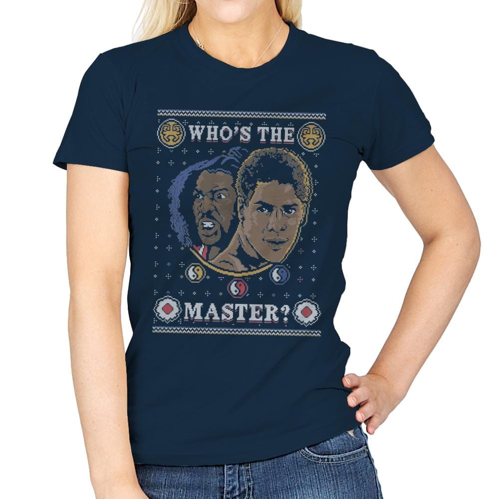 Who's The Master - Ugly Holiday - Womens T-Shirts RIPT Apparel Small / Navy
