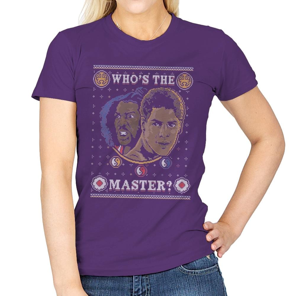 Who's The Master - Ugly Holiday - Womens T-Shirts RIPT Apparel Small / Purple