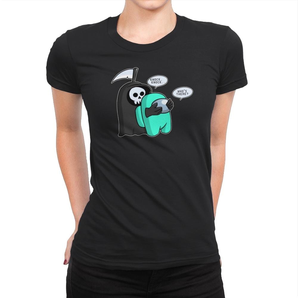 Who's There? - Womens Premium T-Shirts RIPT Apparel Small / Black
