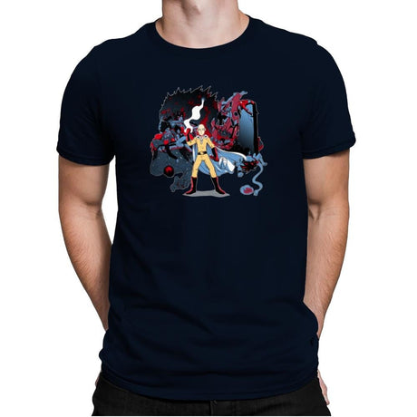 Who Would Win Exclusive - Anime History Lesson - Mens Premium T-Shirts RIPT Apparel Small / Midnight Navy