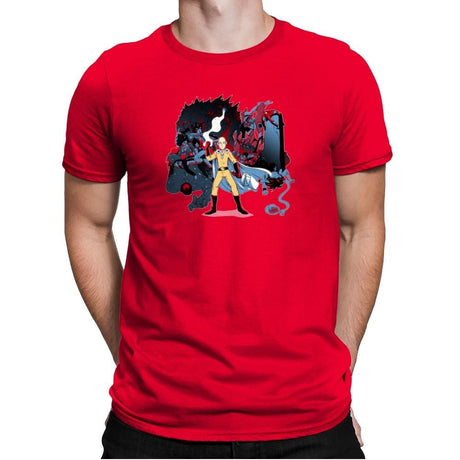 Who Would Win Exclusive - Anime History Lesson - Mens Premium T-Shirts RIPT Apparel Small / Red