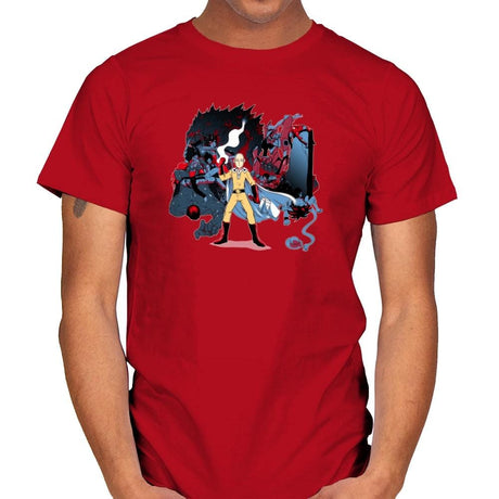 Who Would Win Exclusive - Anime History Lesson - Mens T-Shirts RIPT Apparel Small / Red