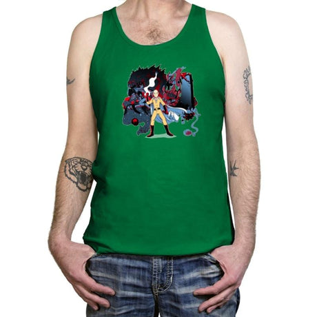 Who Would Win Exclusive - Anime History Lesson - Tanktop Tanktop RIPT Apparel X-Small / Kelly