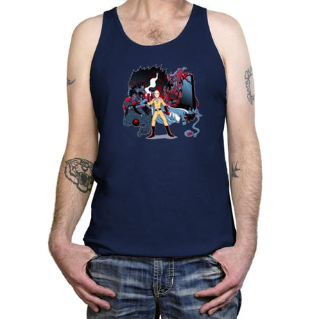 Who Would Win Exclusive - Anime History Lesson - Tanktop Tanktop RIPT Apparel X-Small / Navy