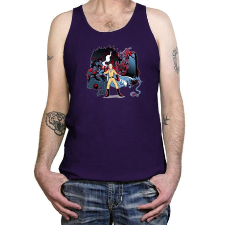 Who Would Win Exclusive - Anime History Lesson - Tanktop Tanktop RIPT Apparel X-Small / Team Purple