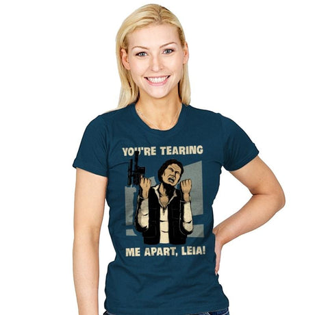 Why Leah, Why! - Womens T-Shirts RIPT Apparel Small / Indigo