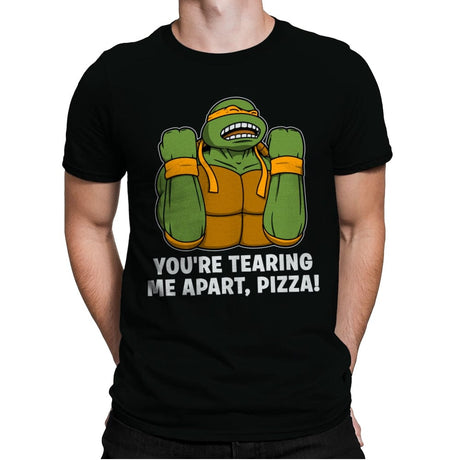 Why Pizza, Why! - Mens Premium T-Shirts RIPT Apparel Small / Black