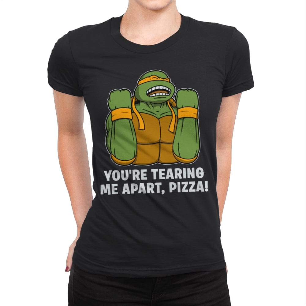 Why Pizza, Why! - Womens Premium T-Shirts RIPT Apparel Small / Black