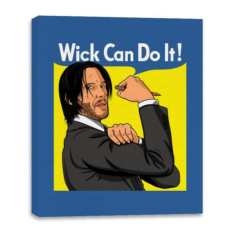 Wick Can Do It! - Canvas Wraps Canvas Wraps RIPT Apparel 16x20 / Royal