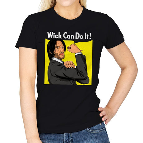 Wick Can Do It! - Womens T-Shirts RIPT Apparel Small / Black