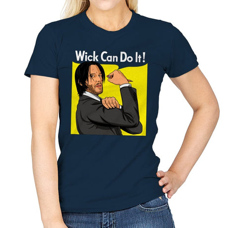 Wick Can Do It! - Womens T-Shirts RIPT Apparel Small / Navy