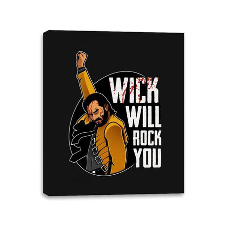 Wick Will Rock You - Canvas Wraps Canvas Wraps RIPT Apparel 11x14 / Black