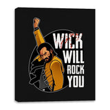 Wick Will Rock You - Canvas Wraps Canvas Wraps RIPT Apparel 16x20 / Black