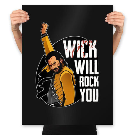 Wick Will Rock You - Prints Posters RIPT Apparel 18x24 / Black