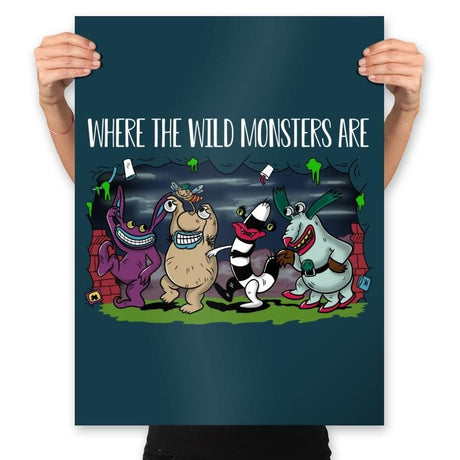 Wild Monsters - Prints Posters RIPT Apparel 18x24 / Indigo