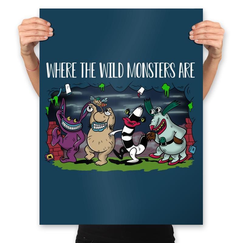 Wild Monsters - Prints Posters RIPT Apparel 18x24 / Indigo